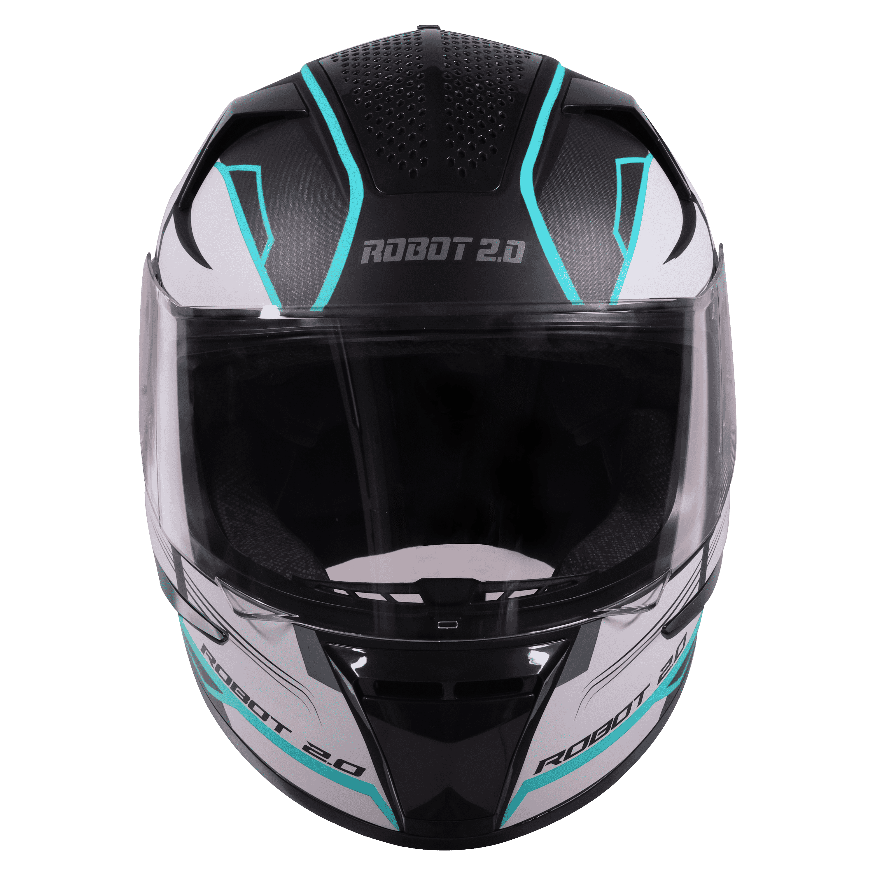 SBH-35 DOT ROBOT 2.0 ADVENTURE GLOSSY BLACK WITH JAZZ BLUE